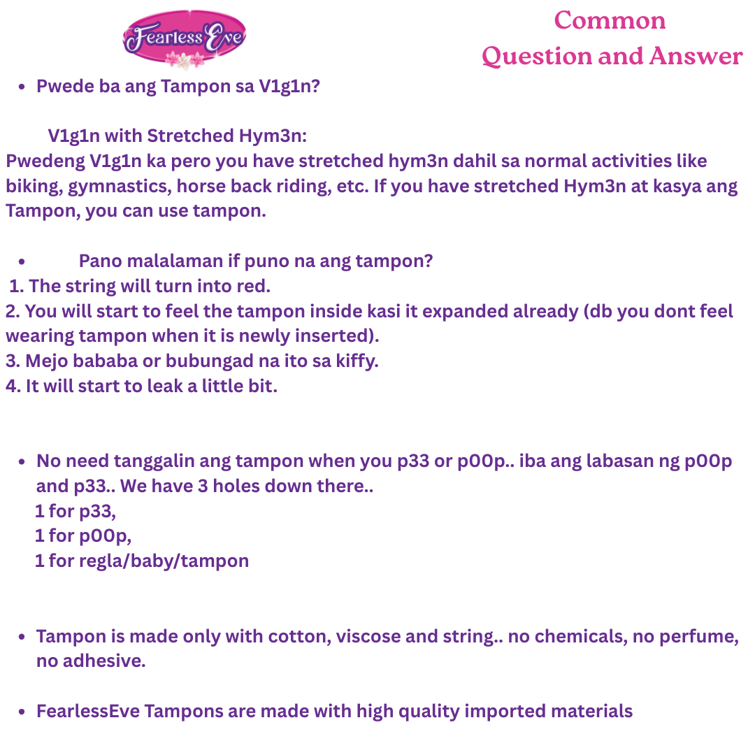 Fearless Eve Regular Flow Menstrual Tampon with Applicator (5pcs)