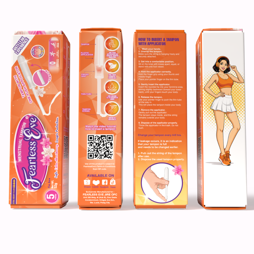 Fearless Eve Extra Heavy Flow Menstrual Tampon with Applicator (5pcs)