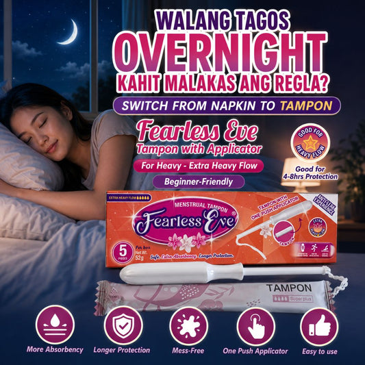 Fearless Eve Extra Heavy Flow Menstrual Tampon with Applicator (5pcs)